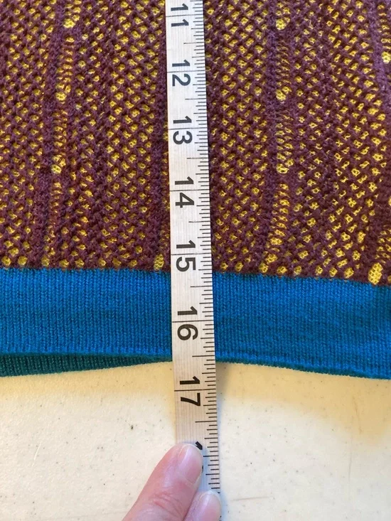 Rachel Comey Colorblock Textured Knit Crop Top - Teal, Burgundy, Yellow - Picture 6 of 6